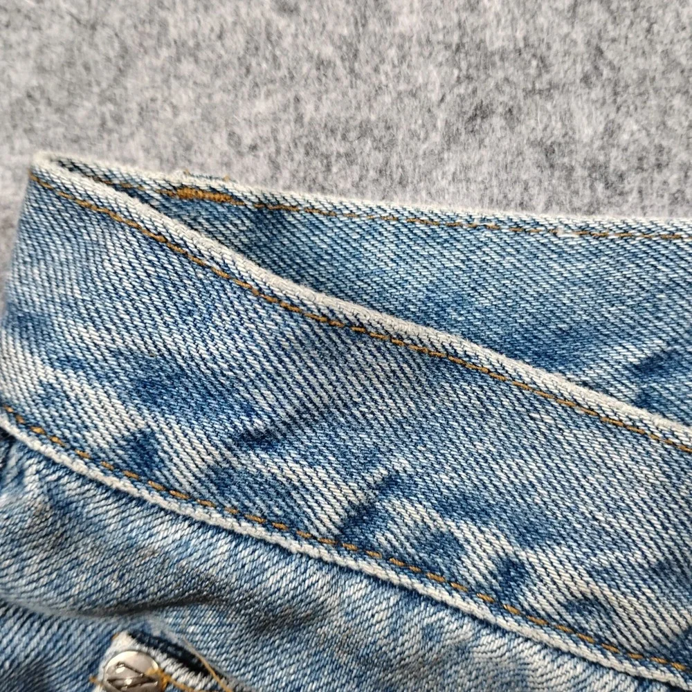 Zana Di Embroidered Wide Leg Jeans Women's 16 Blue Denim Vintage 90s Y2K Scroll
